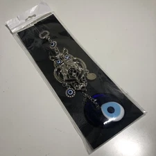Turkish Greek Blue Evil Eye Mati Protection Owl Amulet Hanging Wall Decor