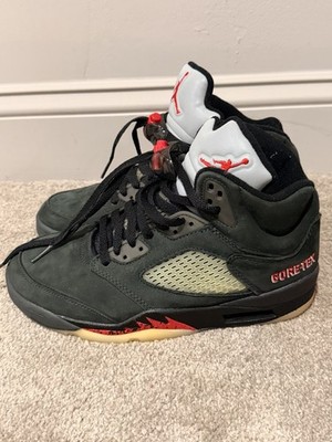Nike Air Jordan 5 Retro Gore-Tex Off Noir Fire Red Women s Size 7.5 / Men 6 Used
