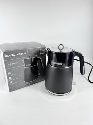 Morphy Richards Wasserkocher 1,5L, Kanne Translucent Black 3KW Signature Opulent 100744