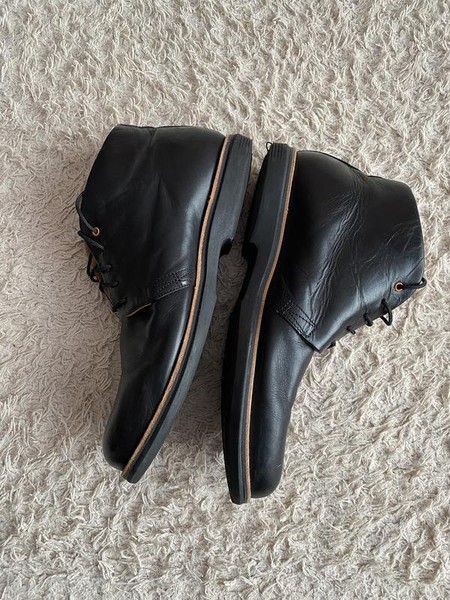 Men Timberland Boots Black Leather 45