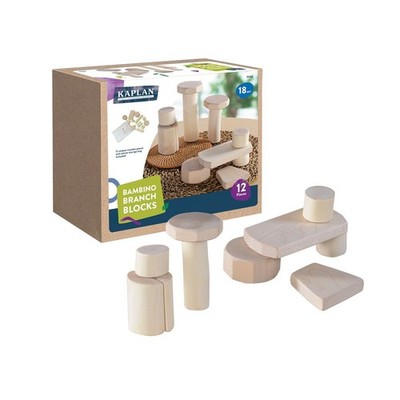 Kaplan Early Learning Bambino Wooden Shape Branch Blocks  - Set of 12