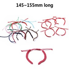50pcs Braided Nylon Twisted Cord Bracelet Chinese Knot Bangle Making Adjustable