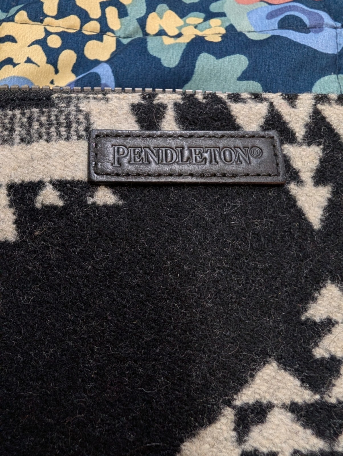 Pendleton Wallet Red/Gray Wool Snap Fold - image 2