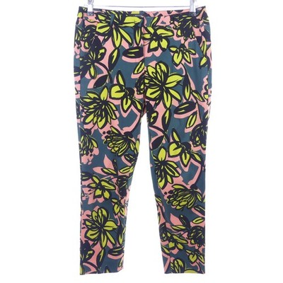Weekend by Max Mara pants trousers print emerald green pink black size 36 S