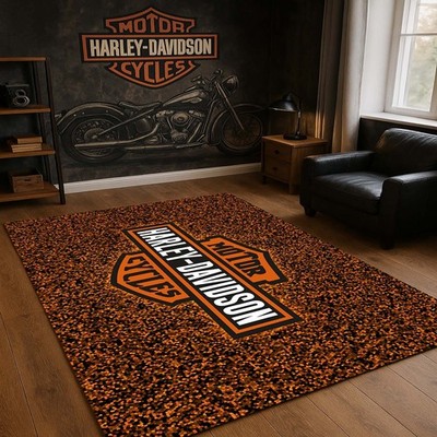 Custom Rug for Biker Home, Motorcycle Inspired Decor, Motorcycle legend America