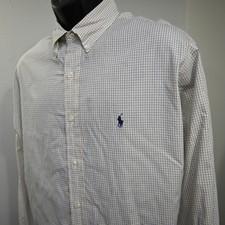 Polo Ralph Lauren Dress Shirt Yarmouth Plaid Long Sleeve Mens 16 32/33 Large