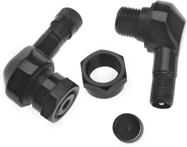 2X Motorrad Ventil Winkelventil Reifenventil 11.3Mm Aluminium Schwarz-image