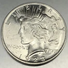 1923 Peace Silver Dollar Philadelphia Mint 90% Silver Gem BU Mint Luster - 1987