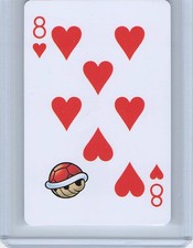 Mario Bros 8 of Hearts Playing Card Koopa Shell Nintendo Super Mario