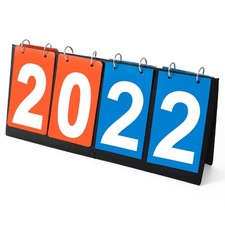 HSZJsto Portable Table Top Scoreboard Flipper, Multi Sports Score Style 1