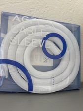 AGPTEK Cable Management Sleeve  White  Flame Retardant  Heat Resistant