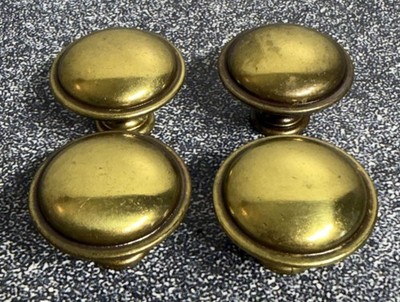 Vintage Keeler Brass KBC Cabinet Door / Drawer Pulls Knobs - Set of 4