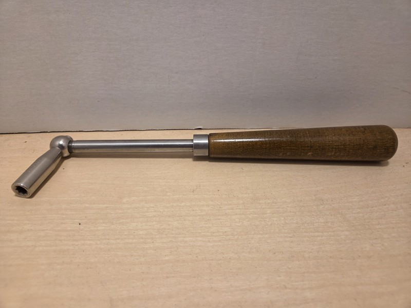 Vintage Schaff Chicago Piano Tuning Hammer Lever - Star Tip - Wood Handle 11.5"