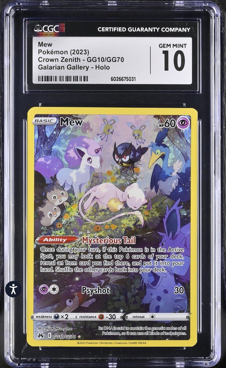 Pokémon Mew #GG10/GG70 English CGC 10 | eBay
