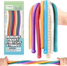Fidget Sensory Autism Toys Kids - Textured Stretchy Strings for Adults ADHD Chil