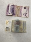 Serbian 50 And 10 Dinara Narodna Banka Srbije Purple Brown 2 Paper Bills — photo 5