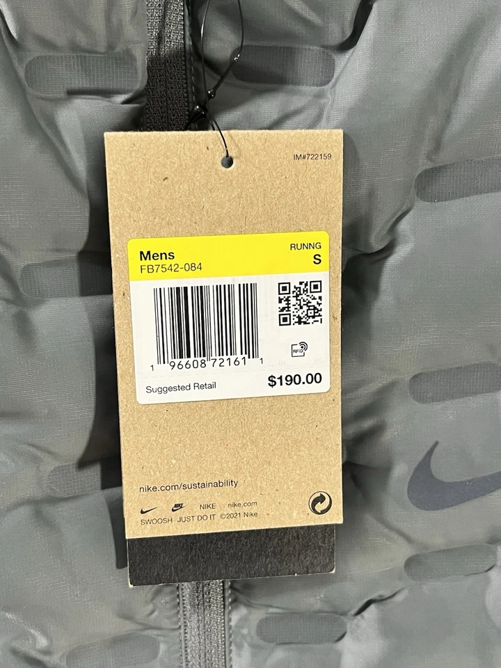 Chaleco gris para correr Nike Therma-FIT ADV Repele (FB7542-084) para hombre talla pequeña” Foto 4 de 4