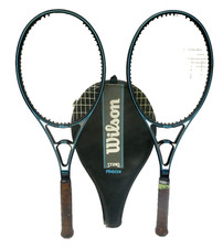 Two Vintage Used Wilson Sting Midsize Graphite Tennis Rackets Racquets Old