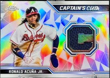 2021 Topps Chrome Ronald Acuna Jr Captain’s Cloth Relic #CCRRA Braves