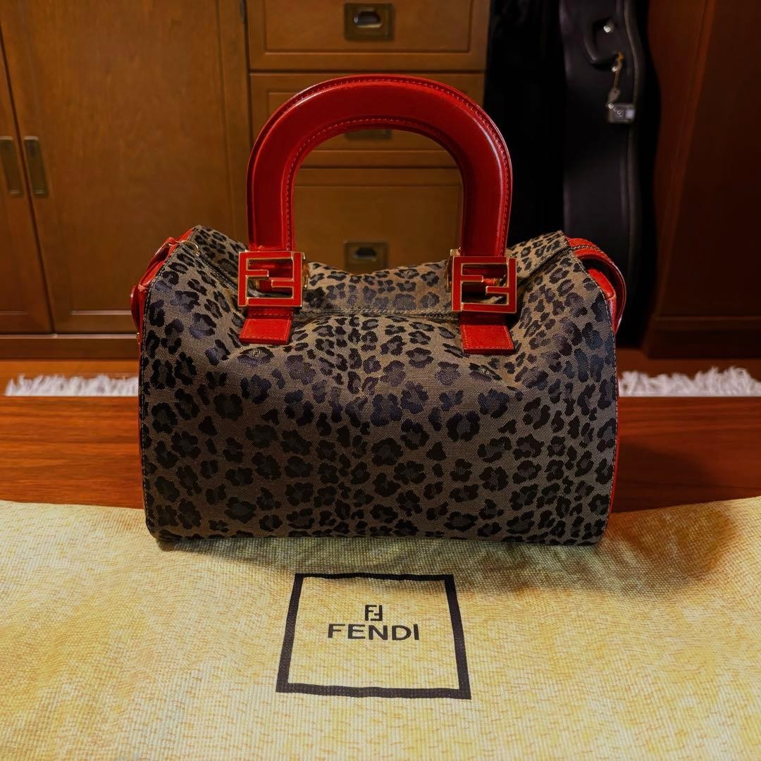 [FENDI] Handbag/Leopard Leopard