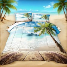 Bedbay Coastal Beach Comforter Set King Beach Themed Comforter Bedding Set