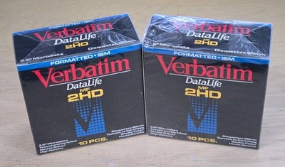 NEW (2) Verbatim DataLife MF 2HD 10 Pieces 3.5'' Microdisks Disquettes 20 disks 
