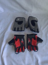 Two Pairs Of Fingerless Gloves, Large And Small