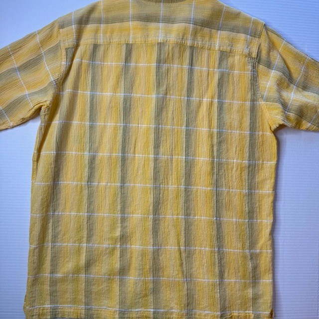 Patagonia A/C Shirt Men's L Gold Plaid Organic Cotton Short Sleeve Button Up thumbnail 8