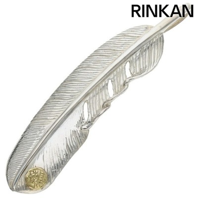 Tady & King Oversized Feather GP Indian Right Facing Necklace Top Mens LL Used f