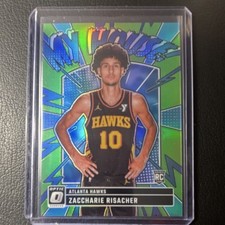 2024 Panini Donruss Optic My House Lime Green Prizm 058/199 Zaccharie Risacher 