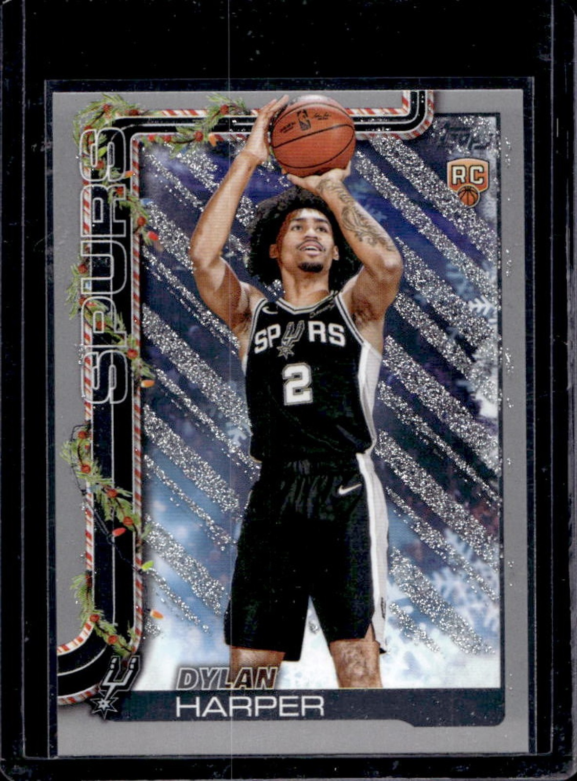 2025-26 Topps Holiday Dylan Harper RC Glitter Rookie #H162 Spurs