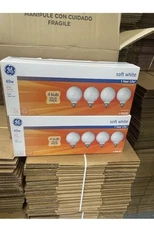 ***LOT OF 8*** GE 40 WATT SOFT WHITE DECORATIVE G25 FROSTED Light Bulbs 40W