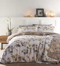 Duvet sets ochre yellow blossom flowers quilt cover floral bedding CLEARANCE