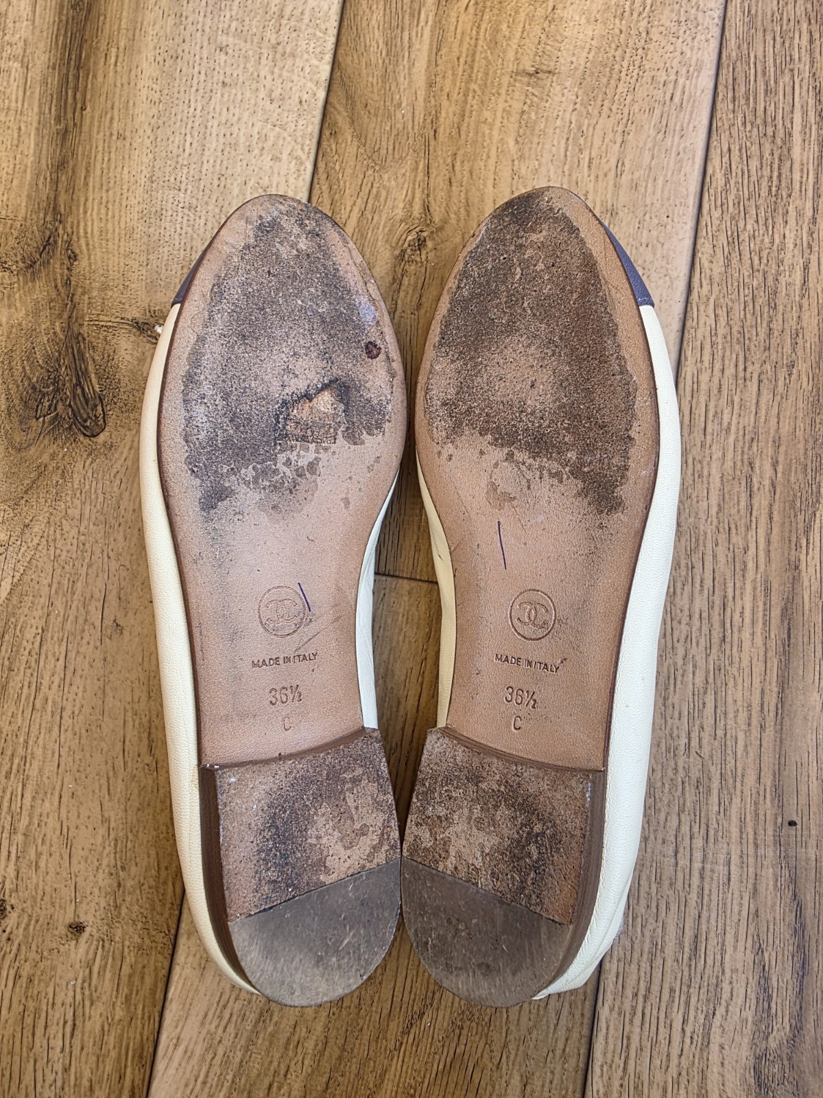 CHANEL BALLET LEATHER FLATS SIZE 36.5 EU, 6 US, 3.5 UK  thumbnail 6