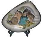 Large Size Sascha Brastoff Handsigned Village Ceramic Art Ashtray — photo 1