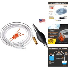 Portable Fuel Transfer Pump 3.5 GPM Hand Gasoline Diesel Oil Water Liquid Pump