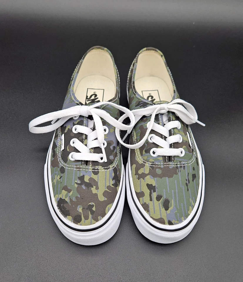 New VANS Authentic Rain Camo Green Canvas Sneakers Shoes, Unisex 6, Women’s 7.5 - Image 3 of 4