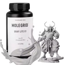 High speed, high quality, Gray Light01 Matte Textured Rapid Resin, 1kg