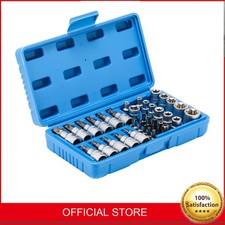 Torx Star Socket & Bit Set with Torx Bits Chrome Sockets Set Male Female 34pcs 
