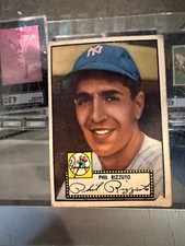 1952 TOPPS #11 PHIL RIZZUTO BROOKLYN DODGERS BASEBALL CARD POOR