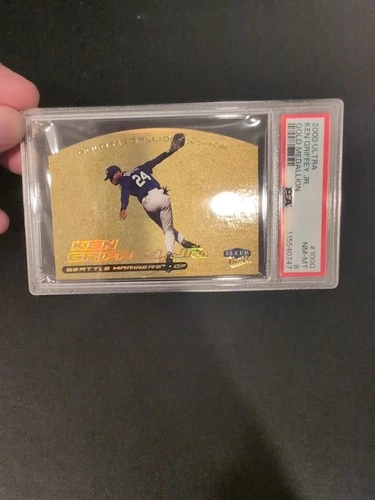 2000 Fleer Ultra Gold Medallion Ken Griffey Jr 100G  Mariners PSA 8