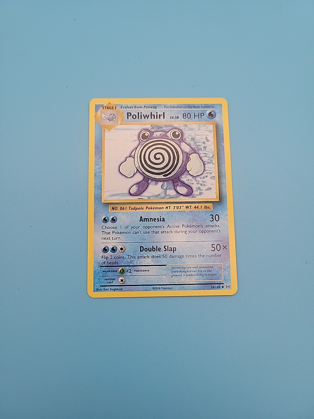 POLIWHIRL - 24/108 - XY Evolutions - Pokemon Card - NM