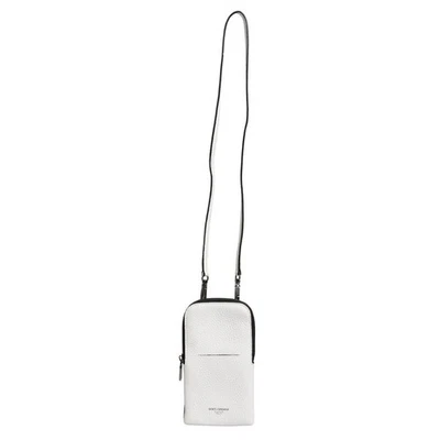 Sac DOLCE & GABBANA en cuir de veau blanc bandoulière écharpe téléphone... - Photo 1/4