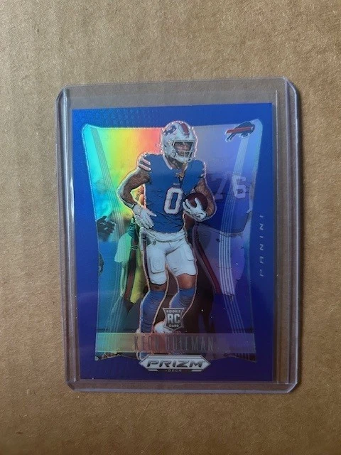 Keon Coleman 2024 Prizm Deca #33 Blue Prizm /149 RC Rookie Bills