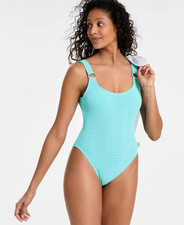 Vince Camuto womens Textured One-Piece 6 Blue New