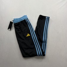 Adidas Training Pants Entrada 22 Three Stripe Black Blue Kids Size XL NWT