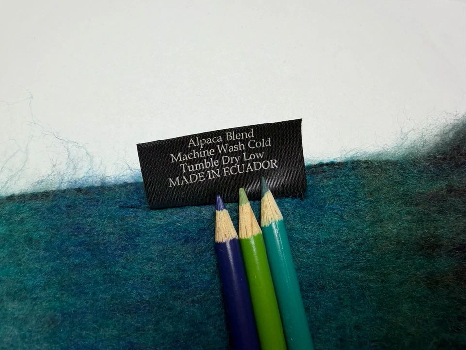 Poncho de Alpaca Talla Única Para Todos Gran Tamaño Lana de Alpaca Boho Acogedor Hecho en Ecuador Foto 3 de 4