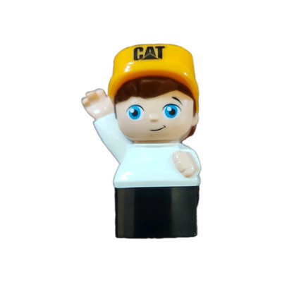 Mega Bloks Replacement Figure Man Cat Caterpillar Dump Truck Construction Worker