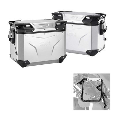GIVI OUTBACK EVO SMART Koffer Set Anodisiert AFRICA TWIN 1100 ADV SP DCT 2020-2