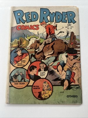 Red Ryder Comics #15 Dell Comics 1943 Pre-Code Golden Age Western